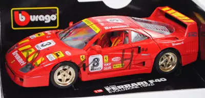 Ferrari F40 Evoluzione 1992 Bburago Escala 1:18 Diamonds