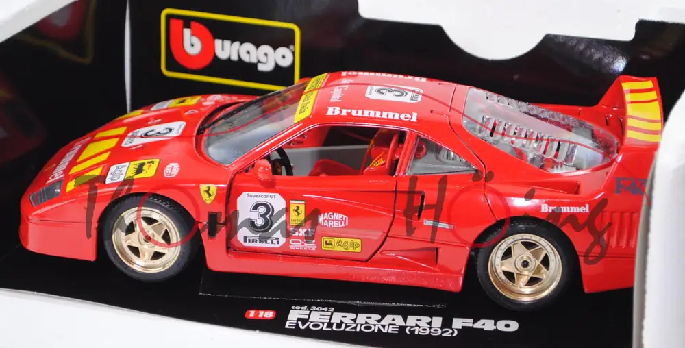 Ferrari F40 Evoluzione 1992 Bburago Escala 1:18 Diamonds – foto 2